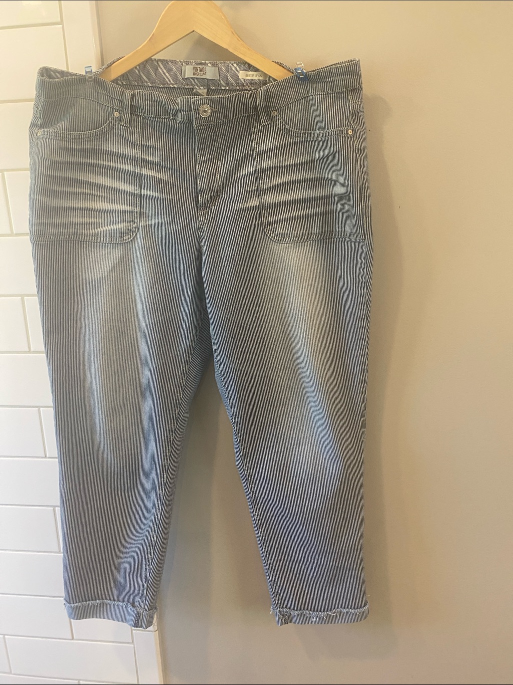 Light Blue Cropped Ankle Jeans By W118 Westbury
